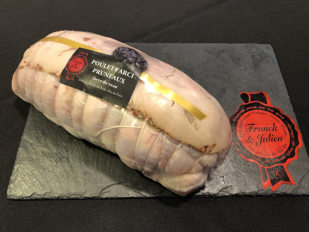 Poulet farci aux Pruneaux cacher en livraison à domicile dans toute la France. Commande en ligne de viande cacher. Livraison de viande et charcuterie cacher par chronofresh. Nous vous proposons la commande de viande, charcuterie, vous assure une livraison à domicile de votre viande cacher